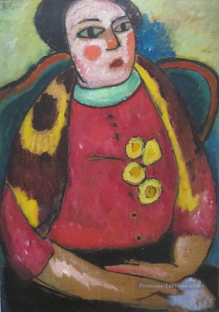 femme assise 1911 Alexej von Jawlensky Expressionnisme Peintures à l'huile